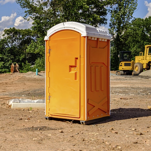 how often are the porta potties cleaned and serviced during a rental period in Saline County